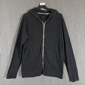 Wings + Horns Cotton Full Zip Sweatshirt Hoodie - Men's Size XL - Black
